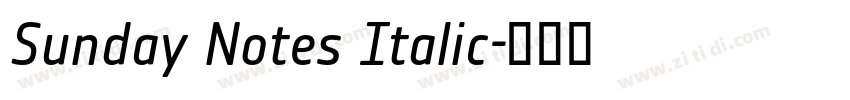 Sunday Notes Italic字体转换